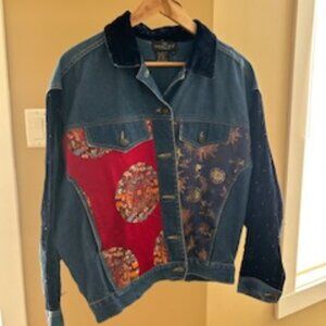 Vintage Carole Little Sports Jean Jacket